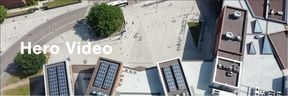 A still image of the new her video, showing the Otaniemi campus from above