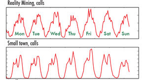 Circadian rhythms during a week, graph from research publication