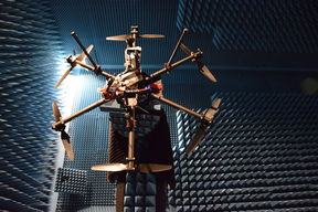 measuring drone RCS in anechoic chamber photo: vasilii semkin/Aalto University / VTT