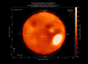 Aurinkokartta, jossa näkyy suurin havaittu purkaus Auringossa
