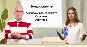 Håkan Mitts and Lidia Borisova portraits in a screenshot of a lecture called "Introduction to creating new business concepts and methods"