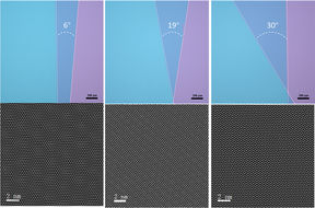 three different interlayer twist angles and their subsequent crystalline symmetry