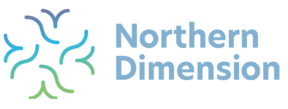 Northern Dimension logo in blue and green