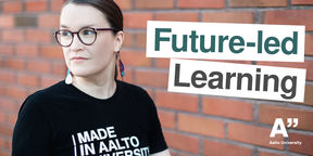 The Future-led Learning Podcast is hosted by Riikka Evans. Photograph: Janne Illman.