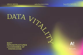 Data vitality exhibition. Visual identity by Olena Mohylna, 2021
