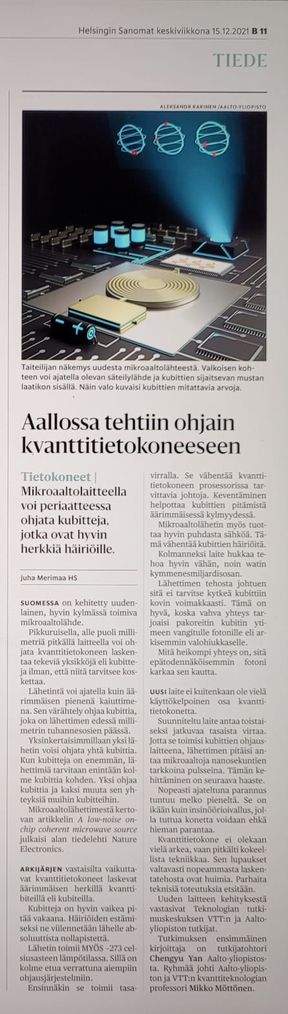 Helsingin Sanomat 15.12.2021