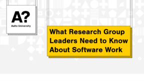 What Research Group Leaders Need to Know About Software Work
