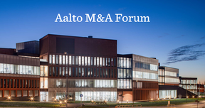 Aalto University School of Business building at night