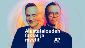 Alustatalouden faktat ja myytit -podcastin juontajat professorit Timo O. Vuori ja Tero Ojanperä. 