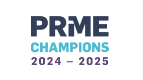 The picture shows the logo for the members of the PRME Champions group for the years 2024-2025