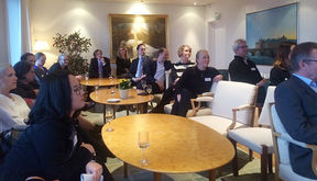 Alumni at the meet-and-greet in Stockholm.