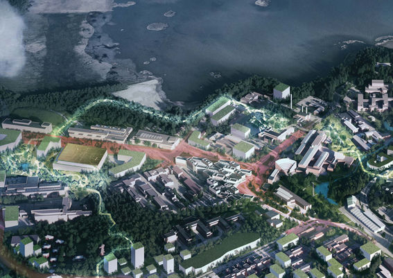 Ilmakuva Aerial view Otaniemi Aalto University Campus 2018, Image: SLA
