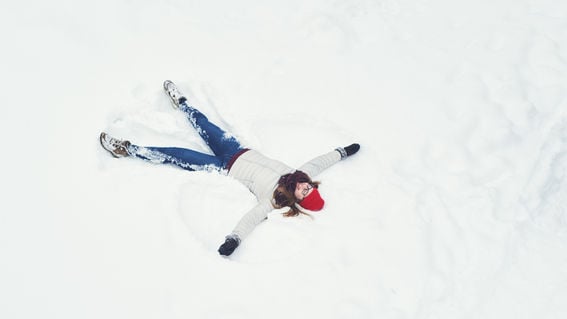 Living in Finland snow angel