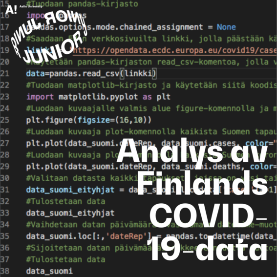 Aalto Junior online instructions for data anlysis