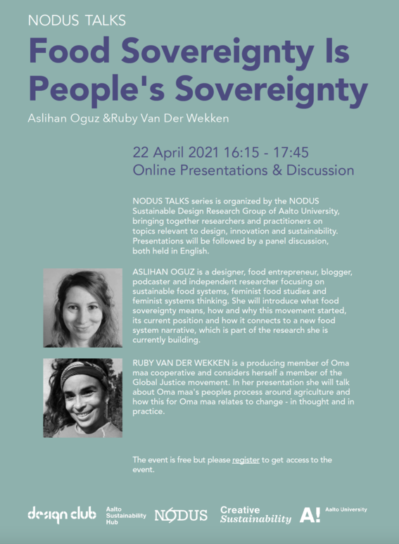 Food Sovereignty Is People's Sovereignty event poster
