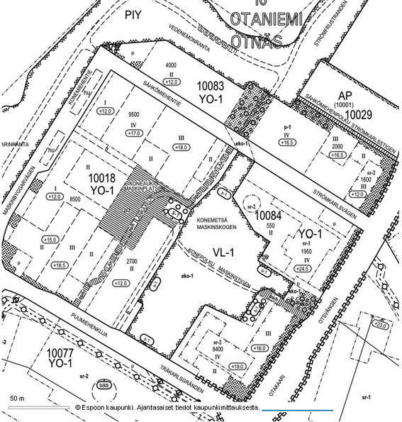Illustration image in black & white, area plan for Aalto Works