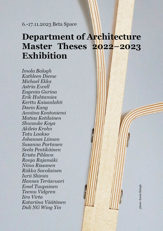 The poster for Architecture master's thesis exhibition. 