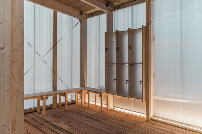 Rooftop Sauna Interior by Aalto 2