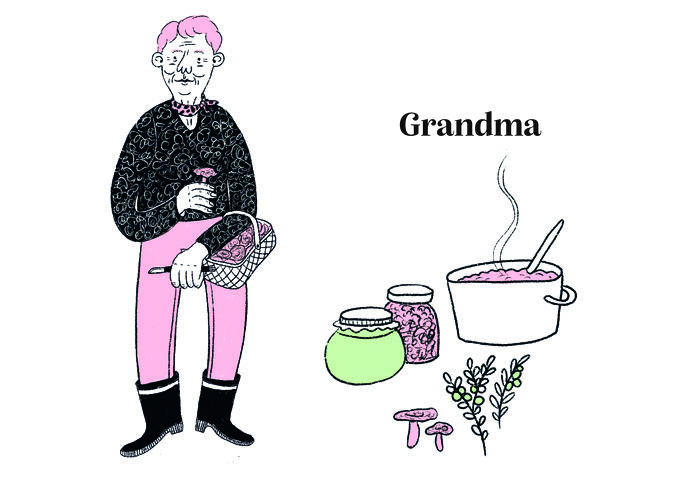 an illustration of grandma