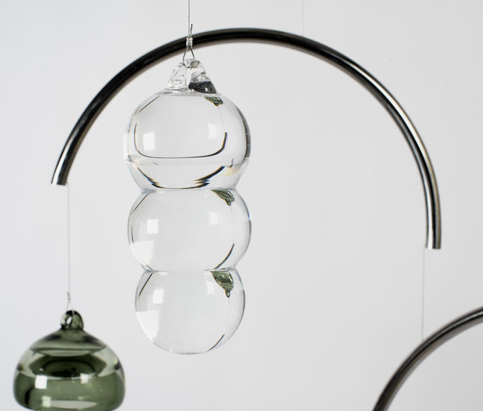 a bubbly glass sculpture