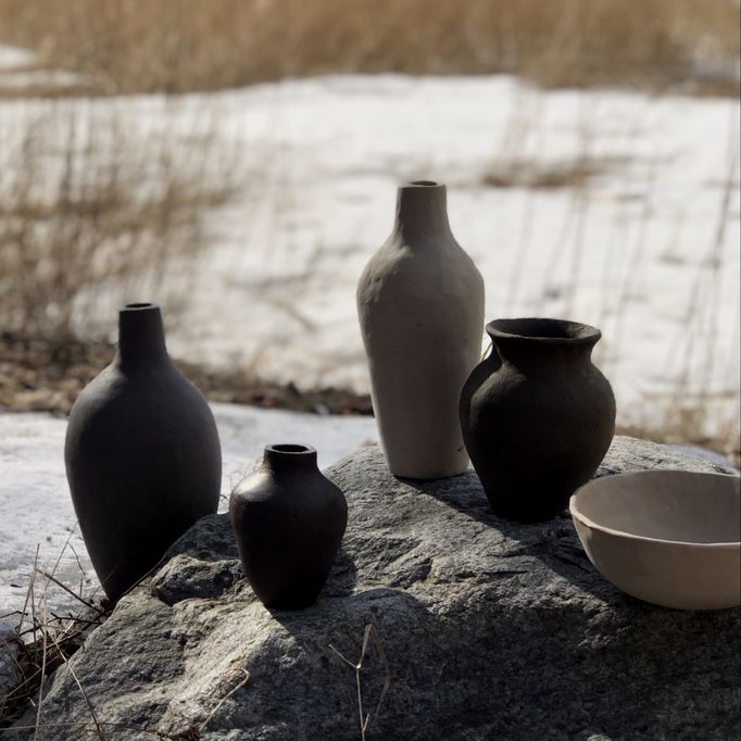 ceramics outside in winter