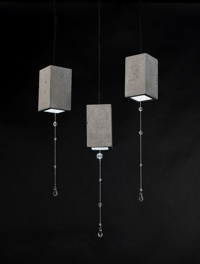 concrete lamps hanging