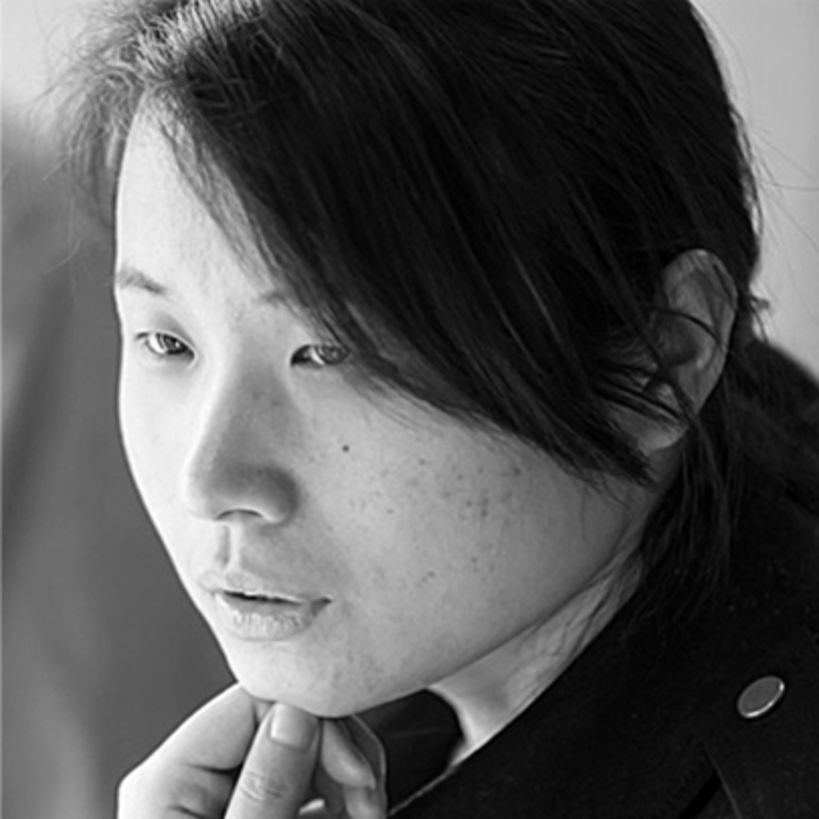 Black and white portrait of Ling Wang.
