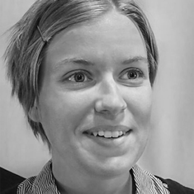 Black and white portrait of Meri Lundahl.