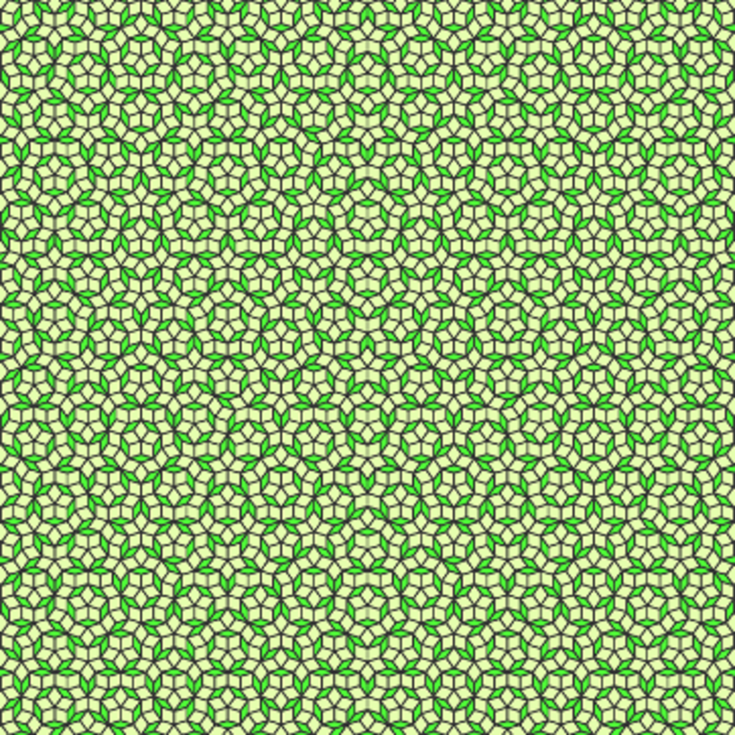 Penrose tiles, that are ordered but non-repeating