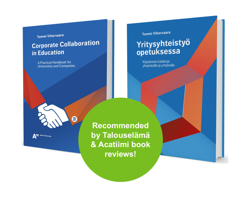 Corporate Collaboration in Education book in Finnish and in English