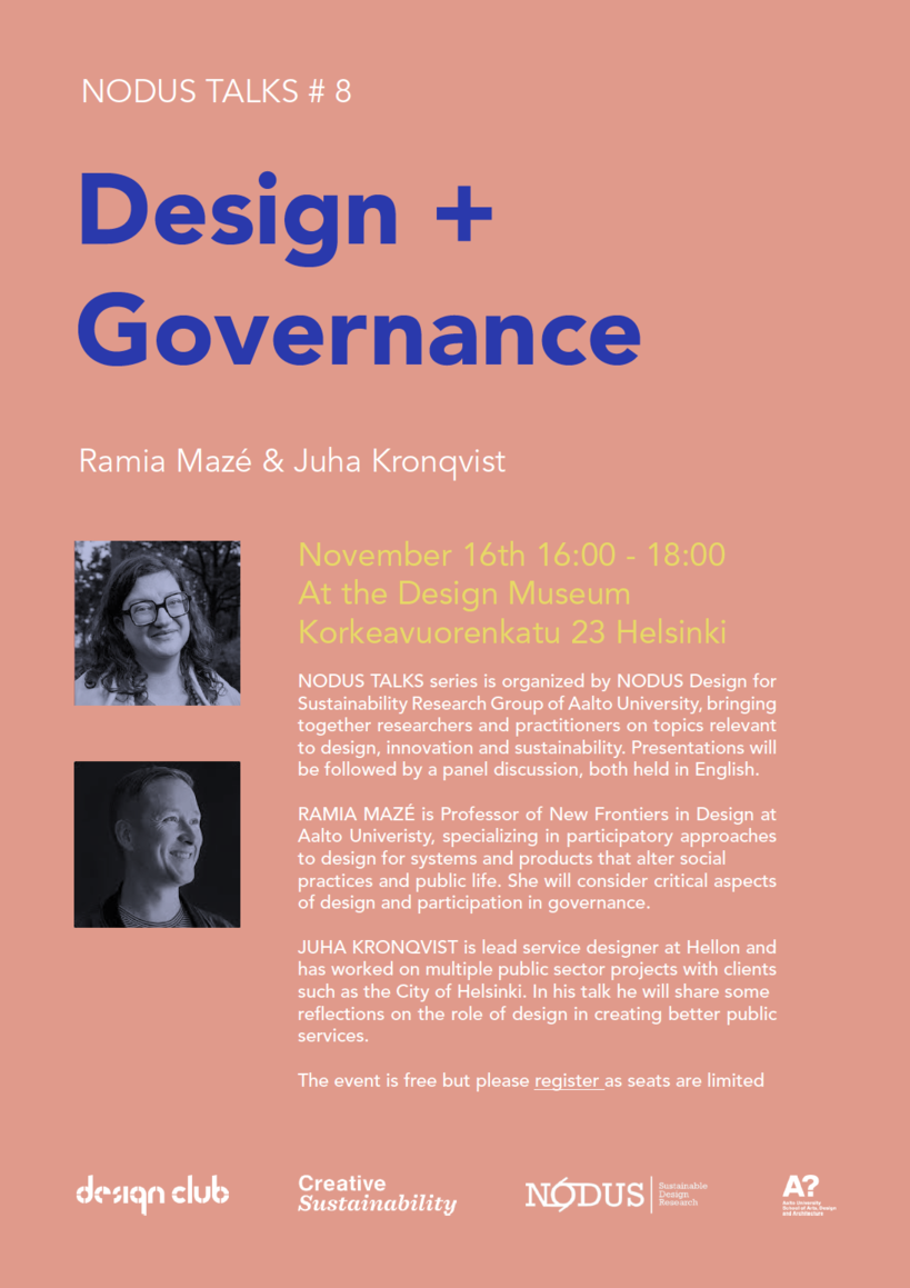 design + governance event poster