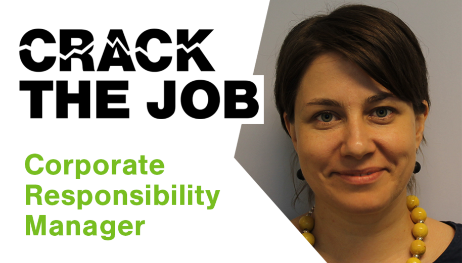 Crack the Job - Corporate Responsibility Manager otiskkokuva, kuvassa videolla esiintyvä Senja