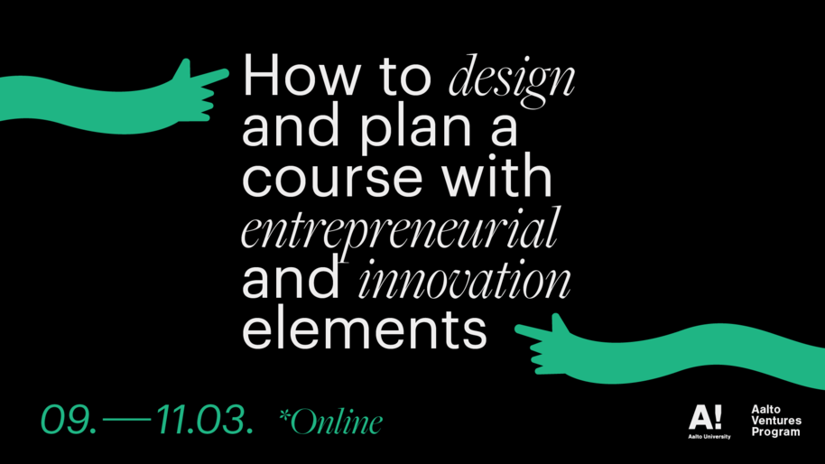 How to plan a course with entrepreneurial and innovation elements