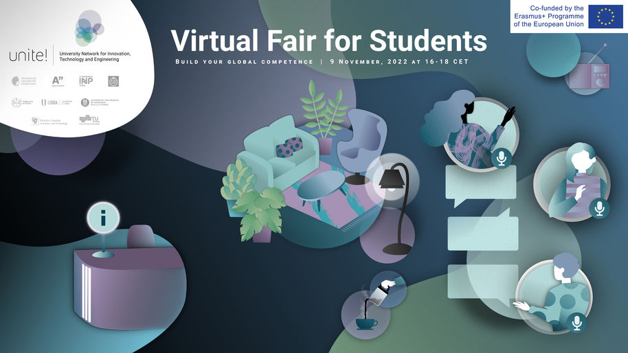 Unite! Virtual Fair for Students takes place on 9 November, 2022 at 16-18 CET. 