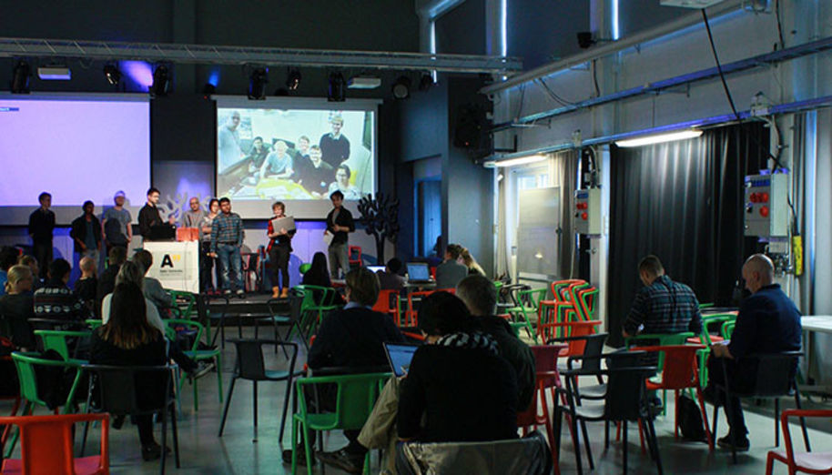 Presenting the proposals at Design Factory.