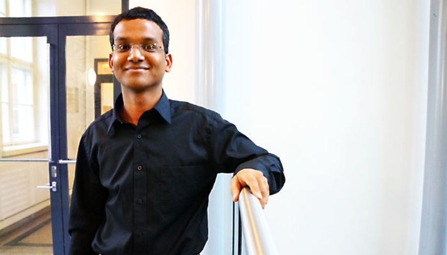 Assistant Professor Ashish Kumar photographed at the Aalto University School of Business in November.