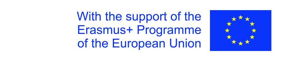 Logo with a text With the support of Erasmus+ Programme of the EU