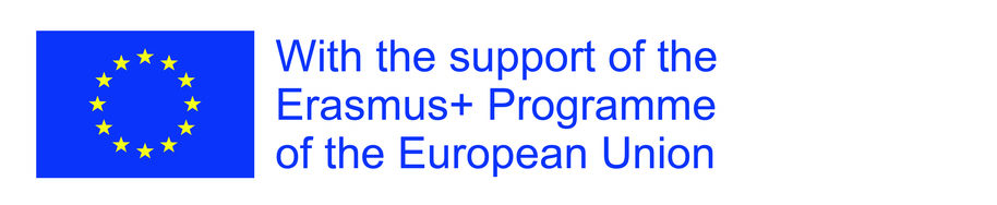 EU flag with the text: With the support of the Erasmus+ Programme of the European Union