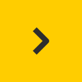 icon /black arrow head on yellow background in a square