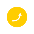Icon with an arrow on a yellow background