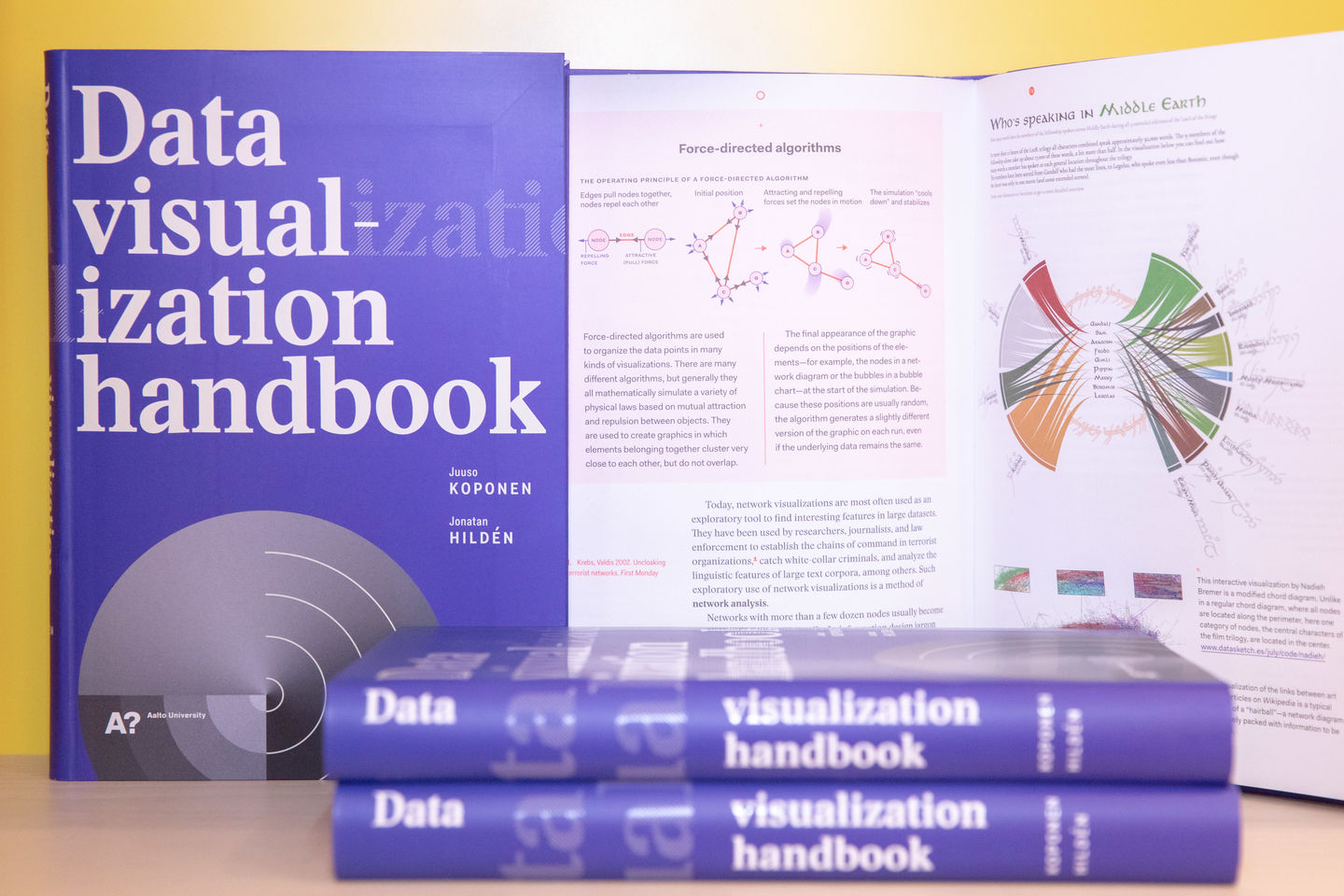 Data Visualization Handbook sisäsivut. Kuva: Mikko Raskinen