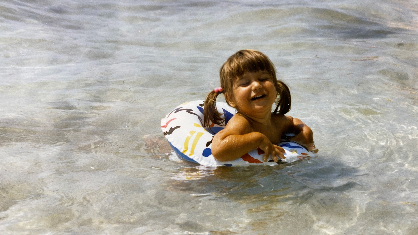 Daniela swimming as a child