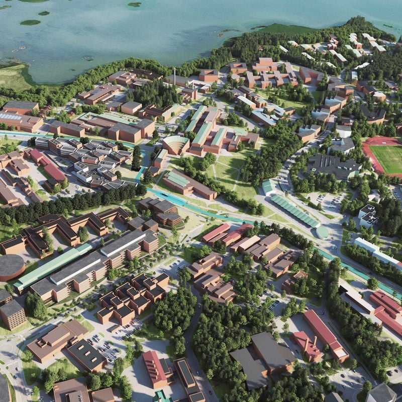 Artistic vision image of Otaniemi in 2030